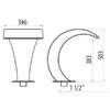 Astralpool MINI "water curtain" A-304 satin finish - Image 3